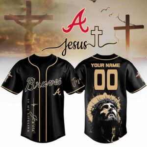 Atlanta Braves Jesus Faith Custom Baseball Jersey