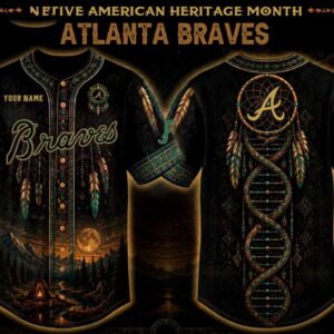 Atlanta Braves Native American Heritage Month Custom Baseball Jersey