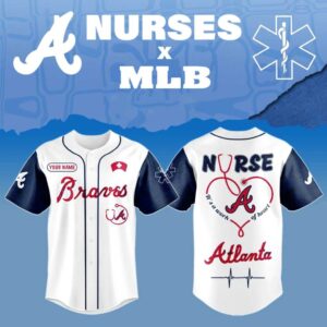 Atlanta Braves Nurse Appreciation Custom Baseball Jersey