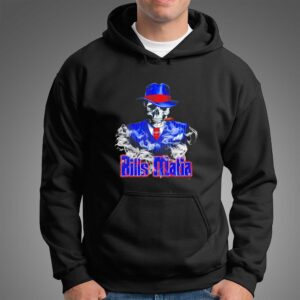 Bills Mafia Apparel Skull Wearing Suit Smoking Cigar Tee