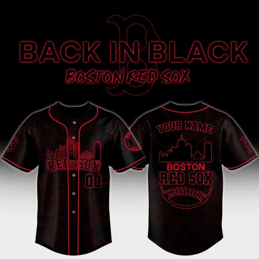 Boston Red Sox Back In Black Special Custom Baseball Jersey Boston Red Sox Back In Black Special Custom Baseball Jersey