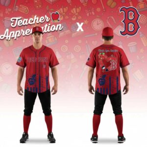 Boston Red Sox Teacher Appreciation Custom Baseball Jersey Boston Red Sox Teacher Appreciation Custom Baseball Jersey