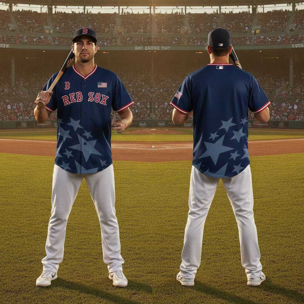 Boston Red Sox USA Soccer 2026 Night Custom Baseball Jersey Boston Red Sox USA Soccer 2026 Night Custom Baseball Jersey