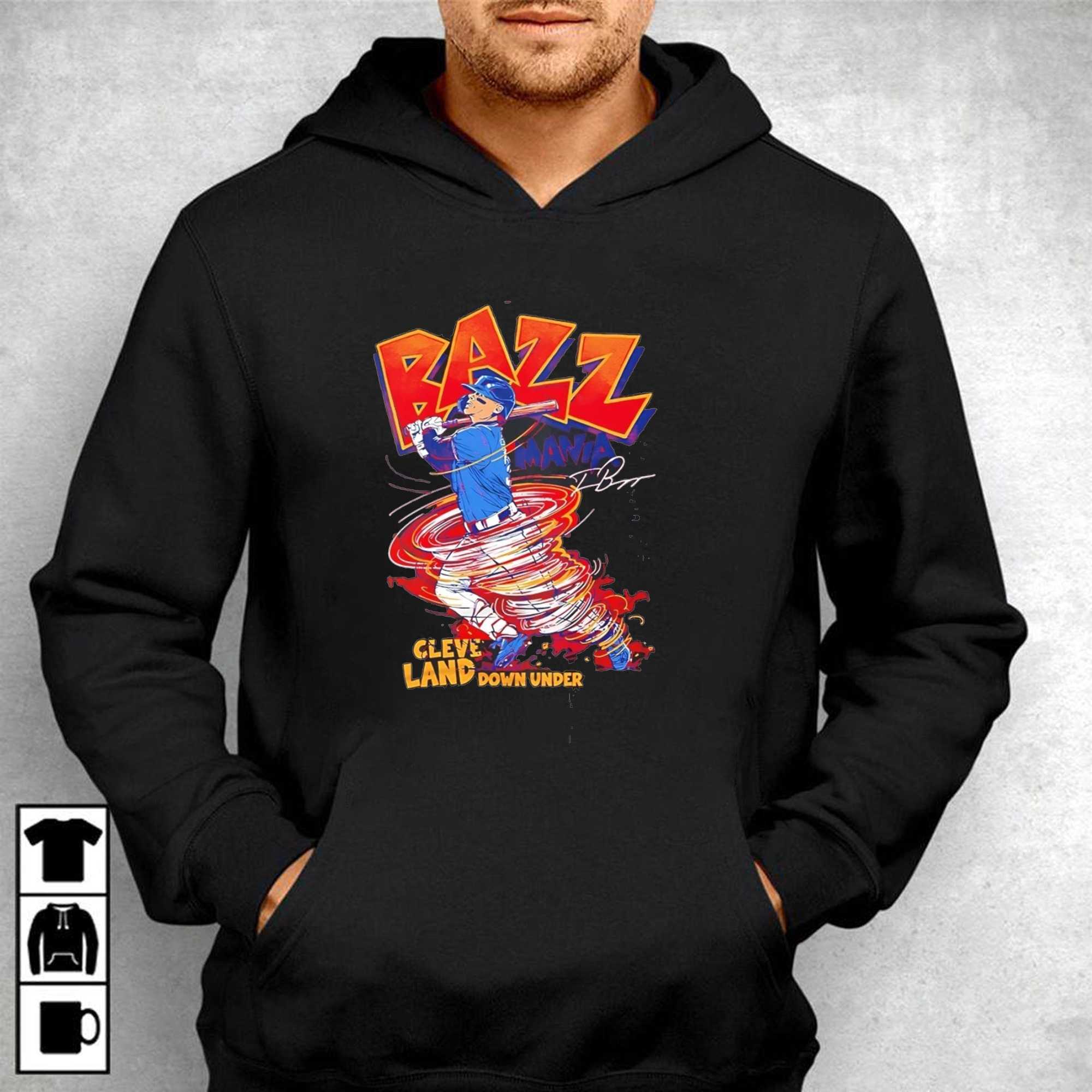 CV Art Design Travis Bazzana Batting Bazz Mania Cleveland Down Under Tee Hoodie CV Art Design Travis Bazzana Batting Bazz Mania Cleveland Down Under Tee Hoodie