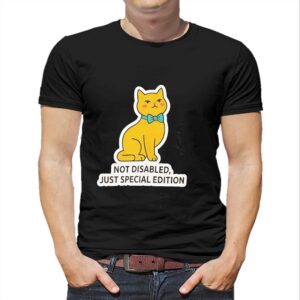 Cat Sitting Apparel Not Disabled Just Edition Tee Hoodie