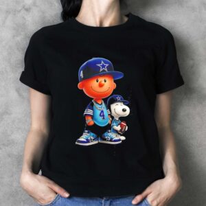 Charlie Brown And Snoopy Cowboys Tee Hoodie