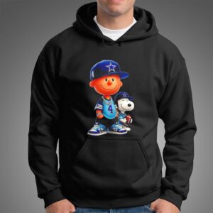 Charlie Brown And Snoopy Cowboys Tee Hoodie