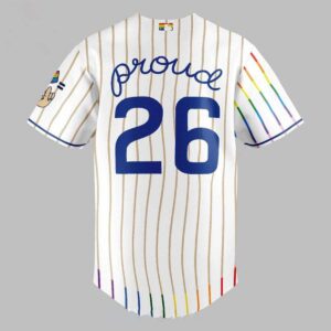 Chicago Cubs Pride Night 26 Striped Version Custom Baseball Jersey