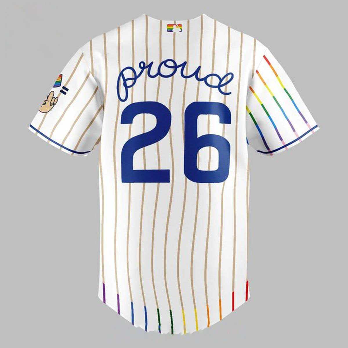 Chicago Cubs Pride Night 26 Striped Version Custom Baseball Jersey Chicago Cubs Pride Night 26 Striped Version Custom Baseball Jersey