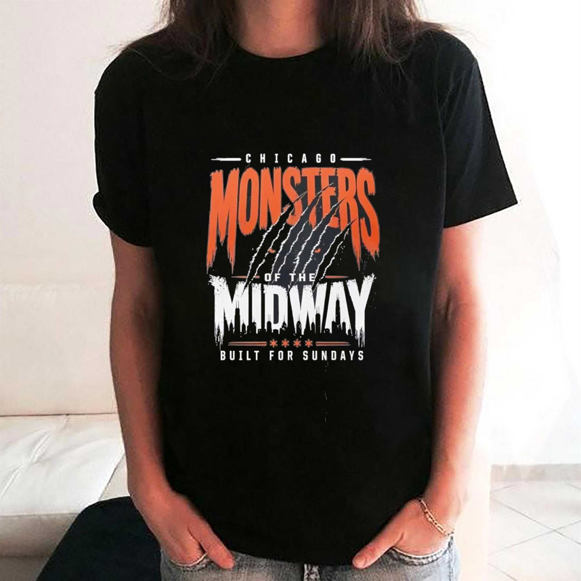 Chicago Monsters Of The Midway Built For Sundays Chicago Bears Tee Chicago Monsters Of The Midway Built For Sundays Chicago Bears Tee