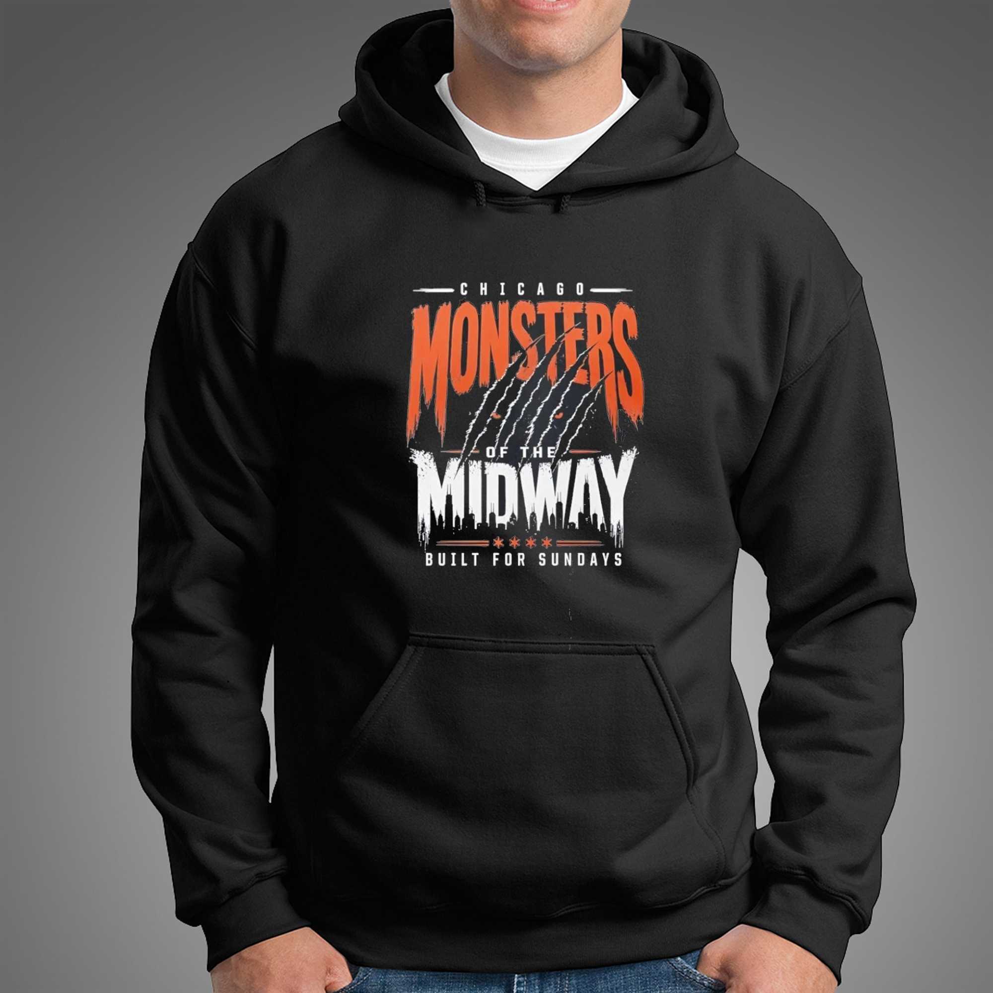 Chicago Monsters Of The Midway Built For Sundays Chicago Bears Tee Chicago Monsters Of The Midway Built For Sundays Chicago Bears Tee