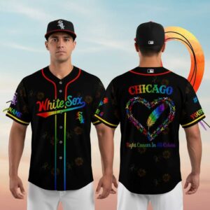 Chicago White Sox Cancer Awareness Month Custom Baseball Jersey Chicago White Sox Cancer Awareness Month Custom Baseball Jersey