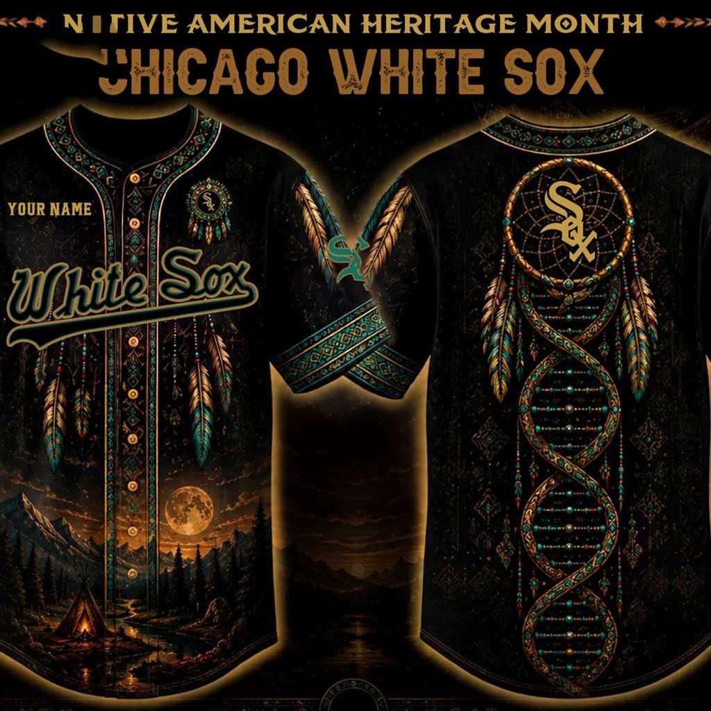 Chicago White Sox Native American Heritage Month Custom Baseball Jersey Chicago White Sox Native American Heritage Month Custom Baseball Jersey