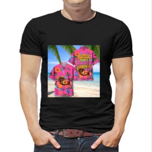Cute Pink Hotter Than A Hoochie Coochie dachshund Dog Hawaiian Tee
