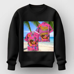 Cute Pink Hotter Than A Hoochie Coochie dachshund Dog Hawaiian Tee