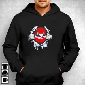 Dale Earnhardt Ripping Tee Reveal Number 3 Racing Flags Tee