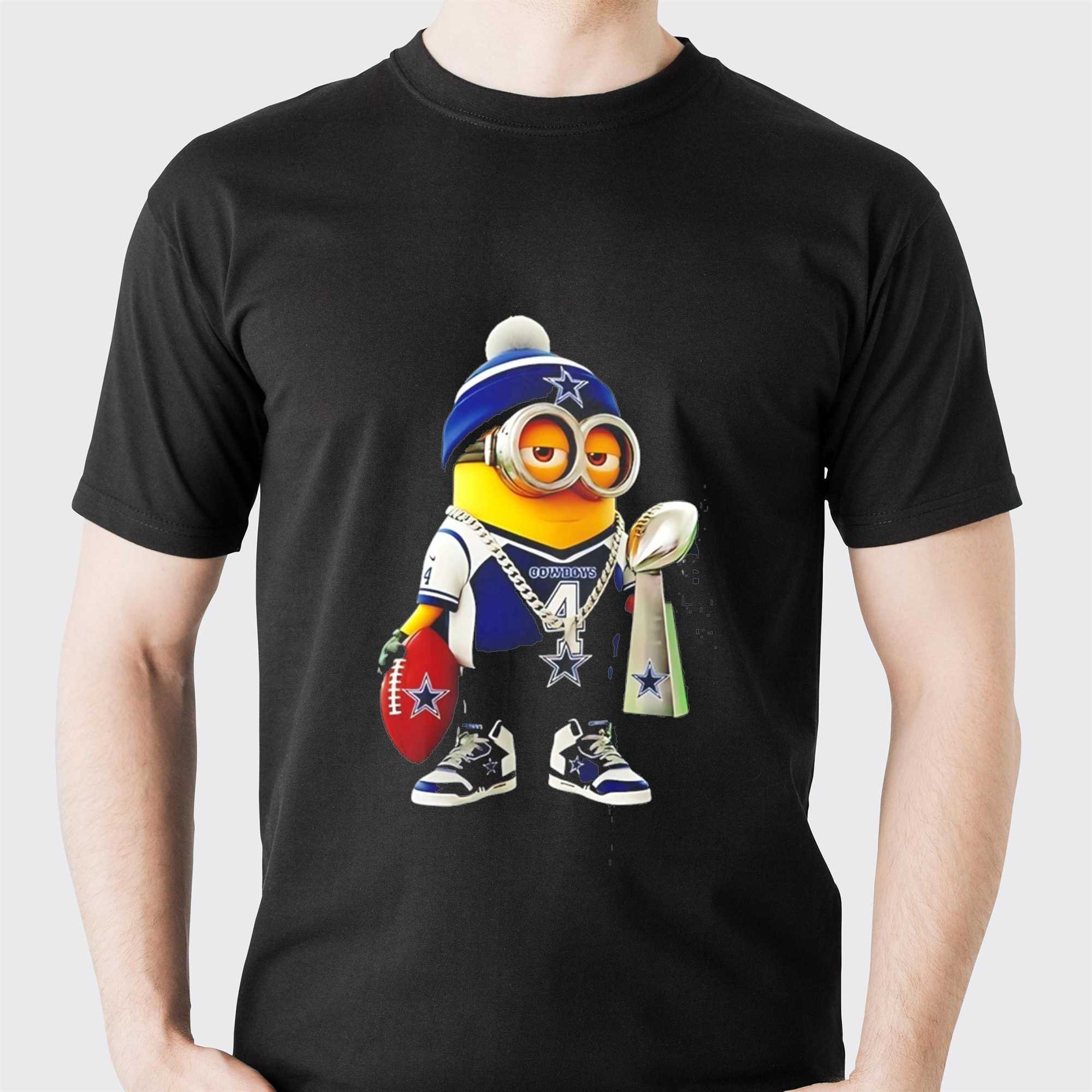 Dallas Cowboys Minion Running Football Tee Hoodie Dallas Cowboys Minion Running Football Tee Hoodie