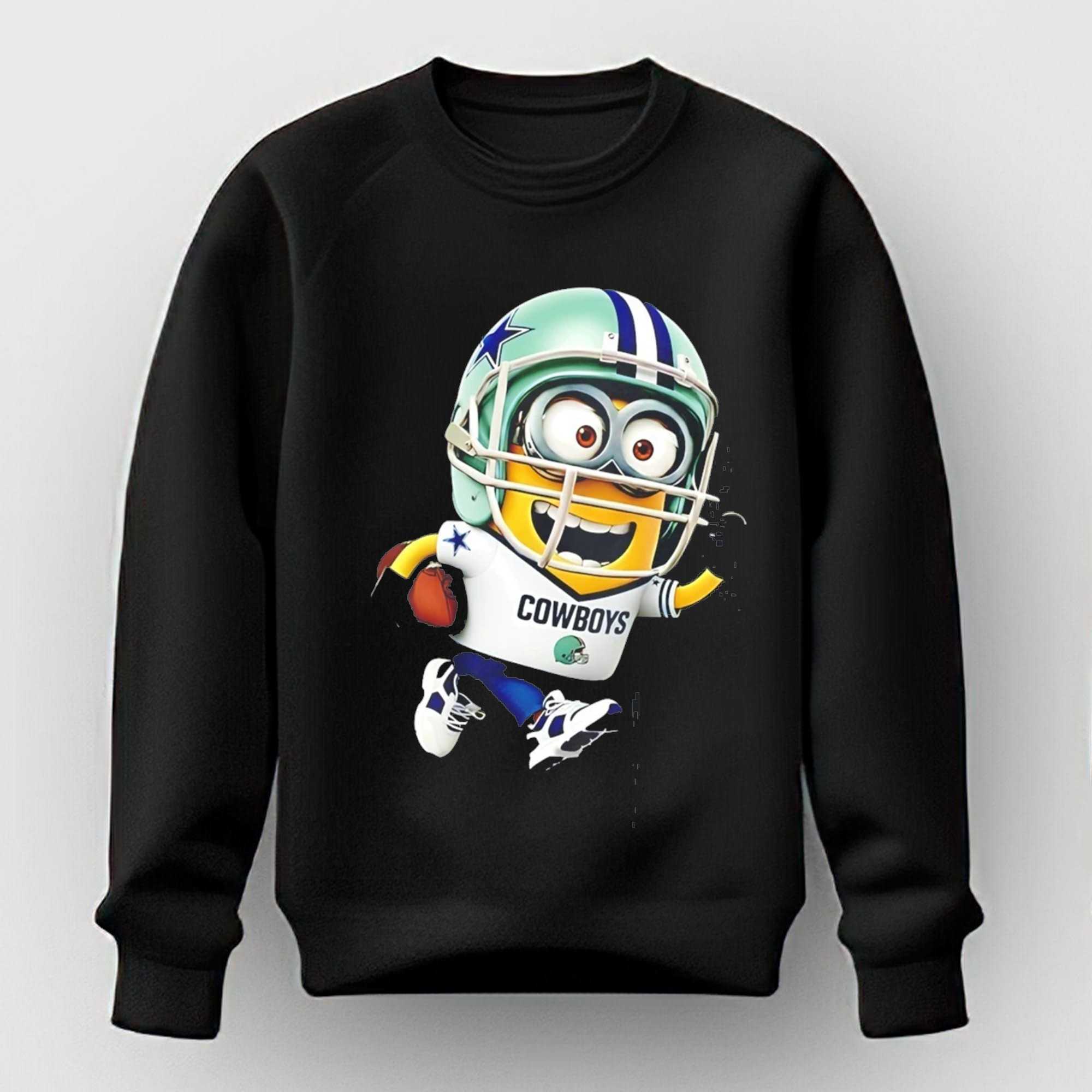 Dallas Cowboys Minion Running Football Tee Hoodie Dallas Cowboys Minion Running Football Tee Hoodie