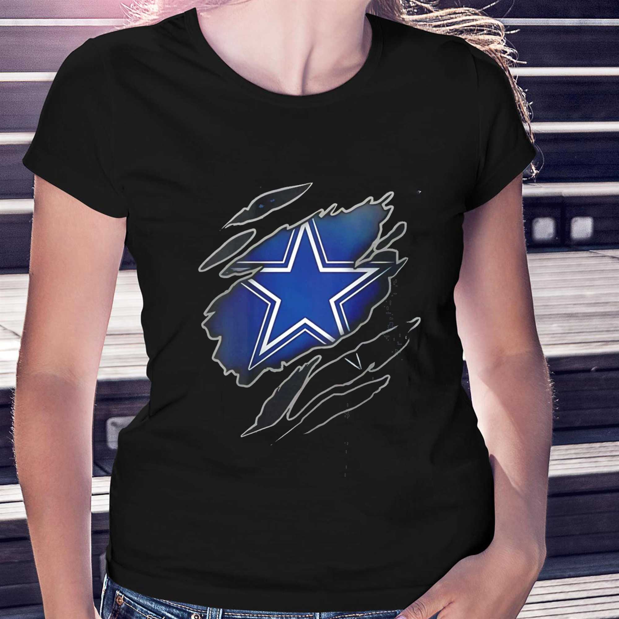 Dallas Cowboys Rip Reveal Tee Hoodie Dallas Cowboys Rip Reveal Tee Hoodie