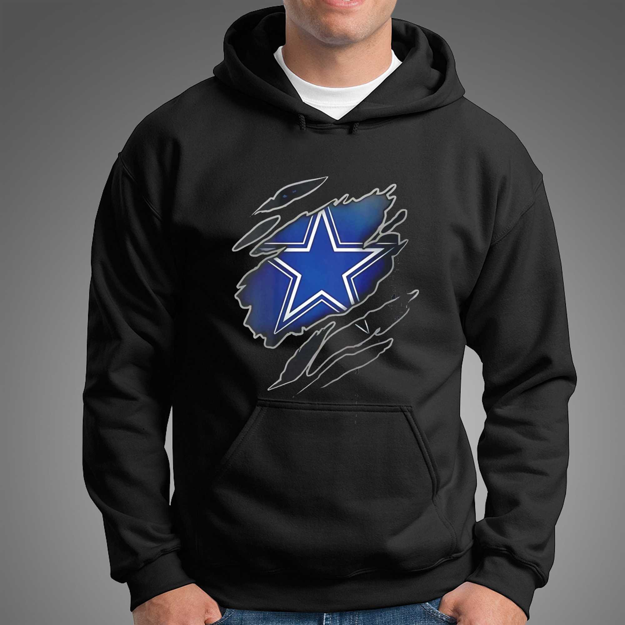 Dallas Cowboys Rip Reveal Tee Hoodie Dallas Cowboys Rip Reveal Tee Hoodie