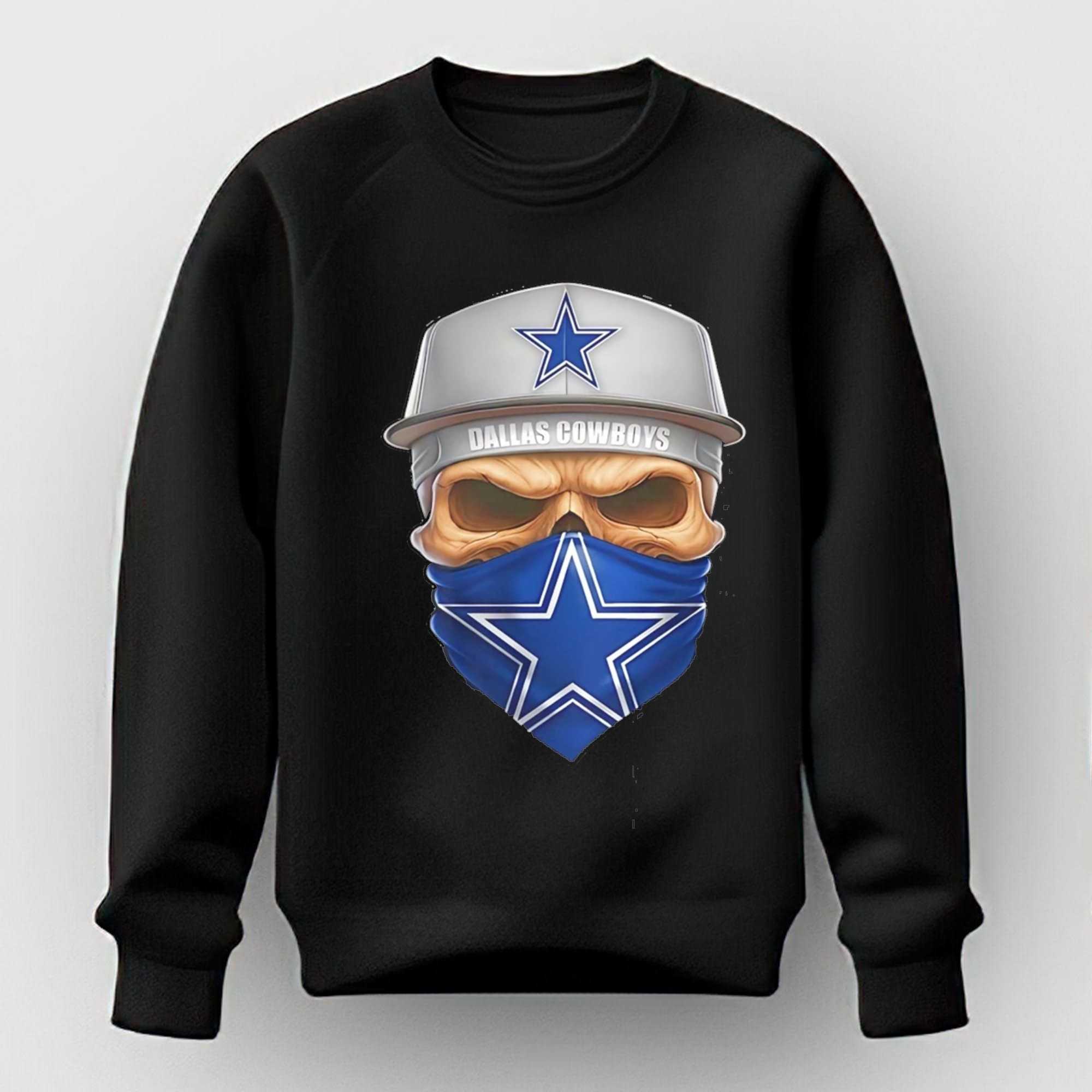 Dallas Cowboys Skull Bandana Cap Mens Tee Hoodie Dallas Cowboys Skull Bandana Cap Mens Tee Hoodie