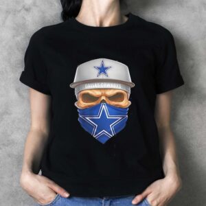 Dallas Cowboys Skull Bandana Cap Mens Tee Hoodie