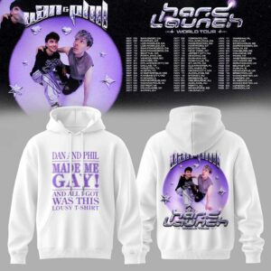 Dan and Phil The Hard Launch World Tour 2026 Made Me Gay Tee Hoodie