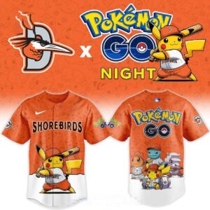 Delmarva Shorebirds Pokemon GO Night 2026 MiLB Baseball Jersey