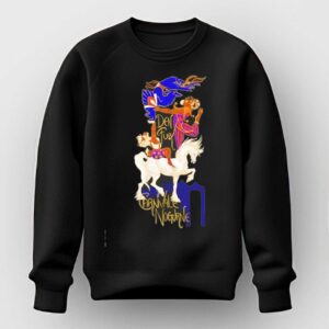 Den Fub Carnivale Nocturne Jester and Horse Circus Animal Art Tee Hoodie