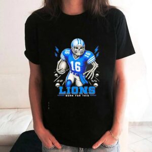 Detroit Lions Born For This Skeleton Football Player Nfl Team Tee