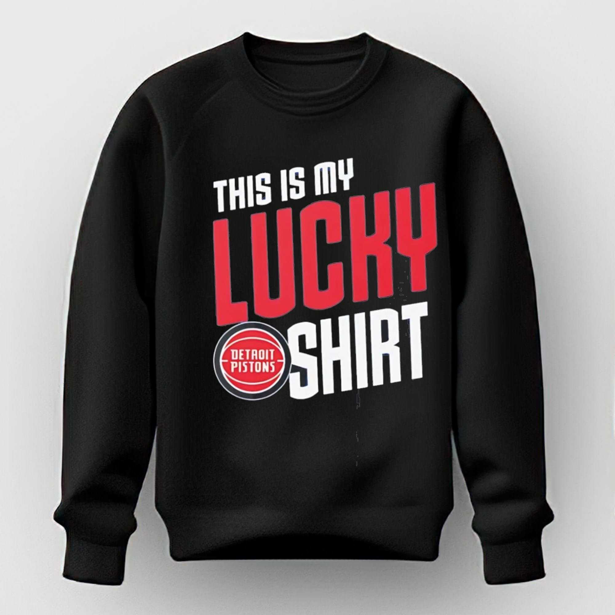 Detroit Pistons Fan Apparel This Is My Lucky Tee Detroit Pistons Fan Apparel This Is My Lucky Tee