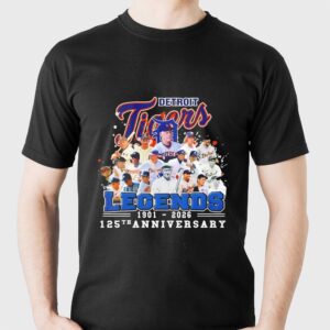 Detroit Tigers Legends 1901 2026 125th Anniversary Team Tee Hoodie