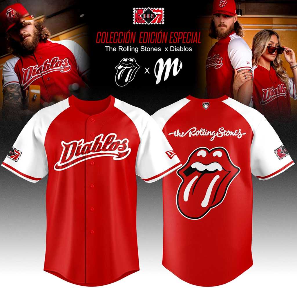Era Diablos Rojos del México The Rolling Stones Jersey Era Diablos Rojos del México The Rolling Stones Jersey