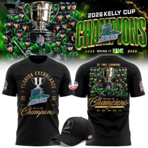 Florida Everblades 2026 Kelly Cup Champions Locker Room Tee Hoodie