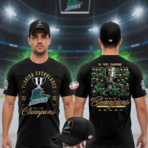 Florida Everblades 2026 Kelly Cup Champions Locker Room Tee Hoodie