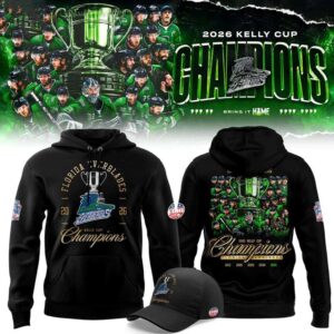 Florida Everblades 2026 Kelly Cup Champions Locker Room Tee Hoodie