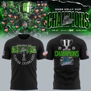 Florida Everblades Kelly Cup Champions 5X 2026 Celebrating Tee Hoodie