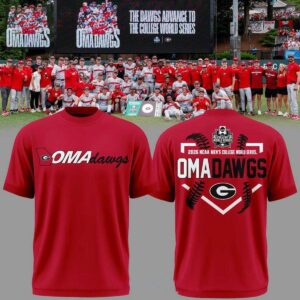 Georgia Bulldogs 2026 College World Series OmaDawgs Celebration Tee Hoodie