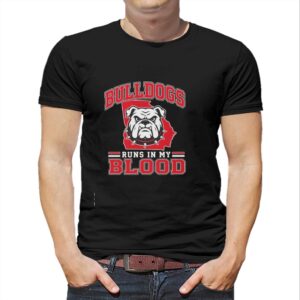 Georgia Bulldogs Bulldogs Runs In My Blood Mascot Logo Ncaa Team Tee Georgia Bulldogs Bulldogs Runs In My Blood Mascot Logo Ncaa Team Tee