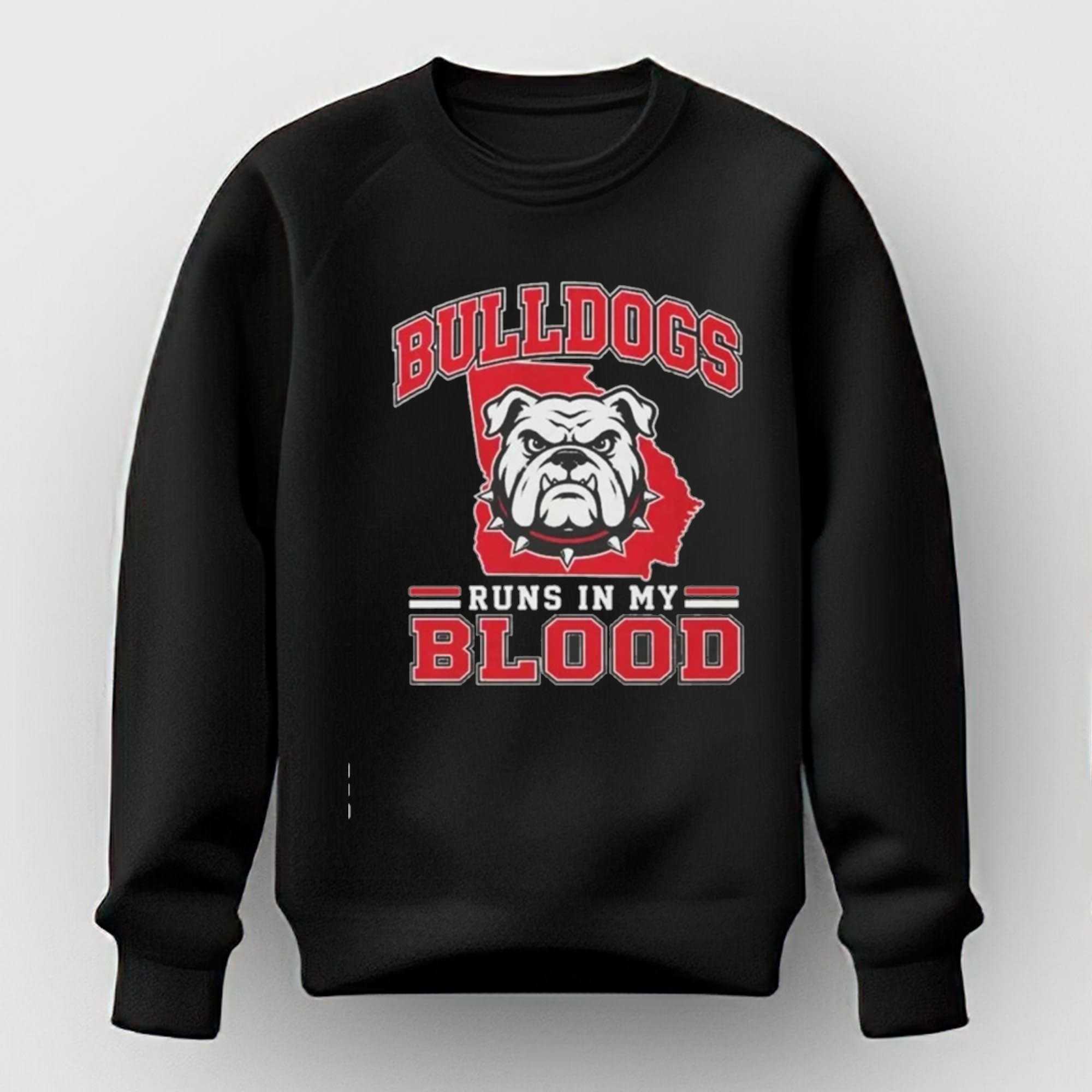 Georgia Bulldogs Bulldogs Runs In My Blood Mascot Logo Ncaa Team Tee Georgia Bulldogs Bulldogs Runs In My Blood Mascot Logo Ncaa Team Tee