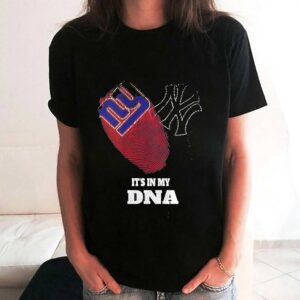 Giants Yankees Heart Tee Hoodie It Is in My DNA New York Football Baseball Tee Hoodie