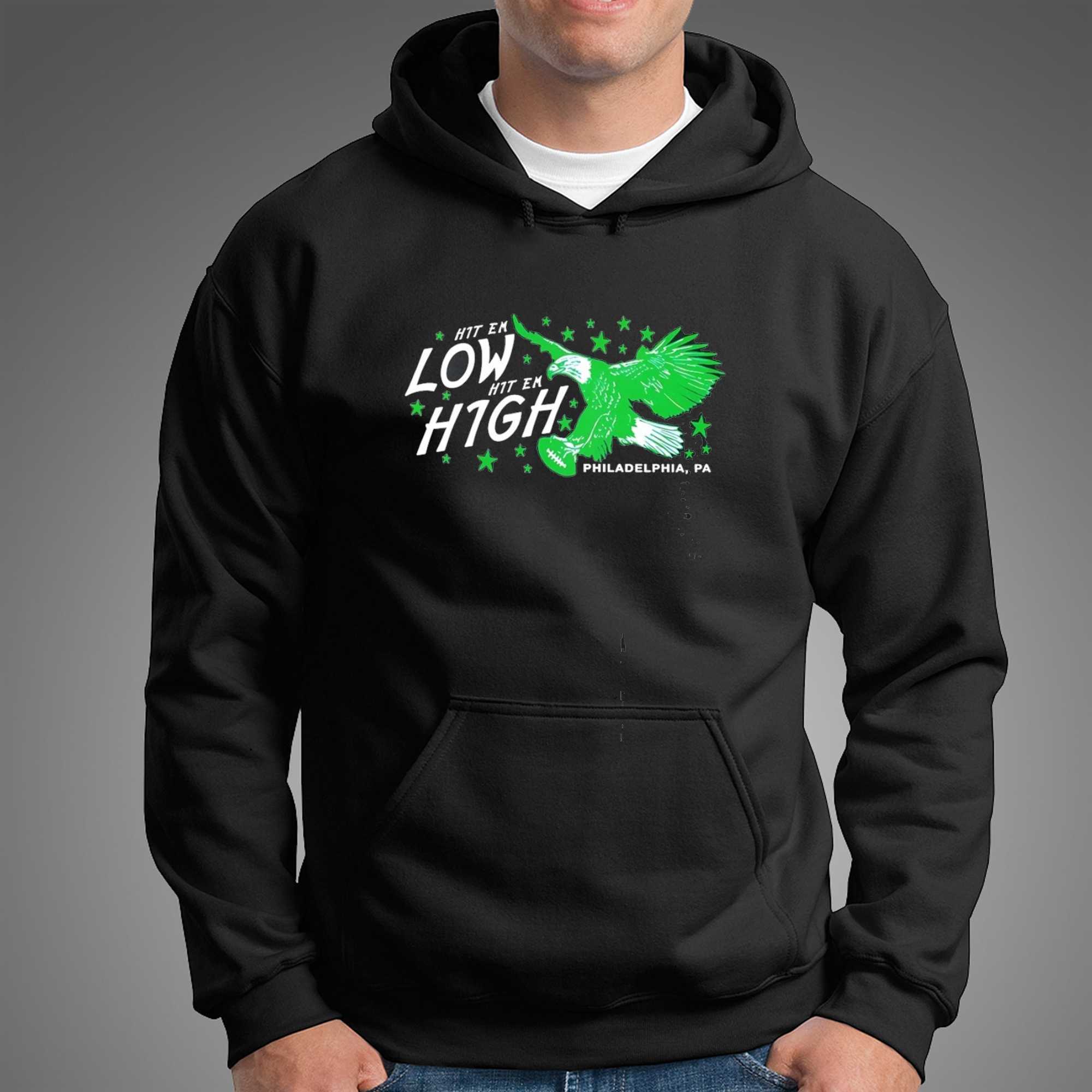 Hit Em Low Hit Em High Philadelphia PA Tee Hit Em Low Hit Em High Philadelphia PA Tee
