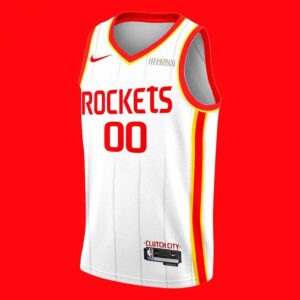 Houston Rockets Clutch City 2026 Custom White Basketball Jersey