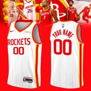 Houston Rockets Clutch City 2026 Custom White Basketball Jersey