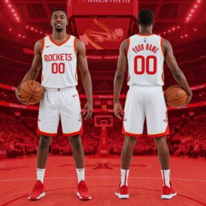Houston Rockets Clutch City 2026 Custom White Basketball Jersey