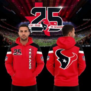 Houston Texans Celebration 25th Season Anniversary 2026 Hoodie