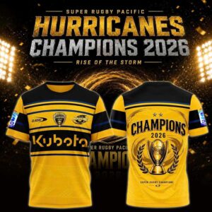 2026 Hurricanes Rugby Super Rugby Pacific Champions Tee Hoodie