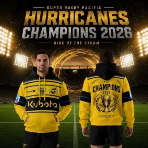 2026 Hurricanes Rugby Super Rugby Pacific Champions Tee Hoodie