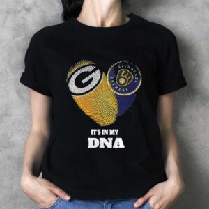 It Is in My DNA Green Bay Packers Milwaukee Brewers Tee Hoodie