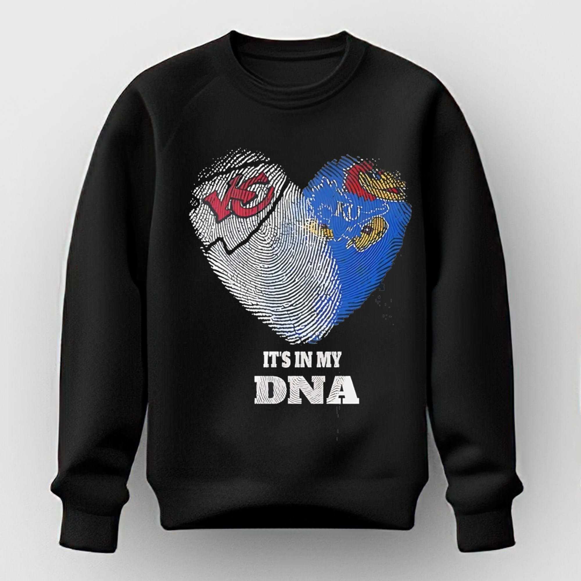 It Is in My DNA Kansas City Chiefs KU Jayhawks Tee Hoodie It Is in My DNA Kansas City Chiefs KU Jayhawks Tee Hoodie